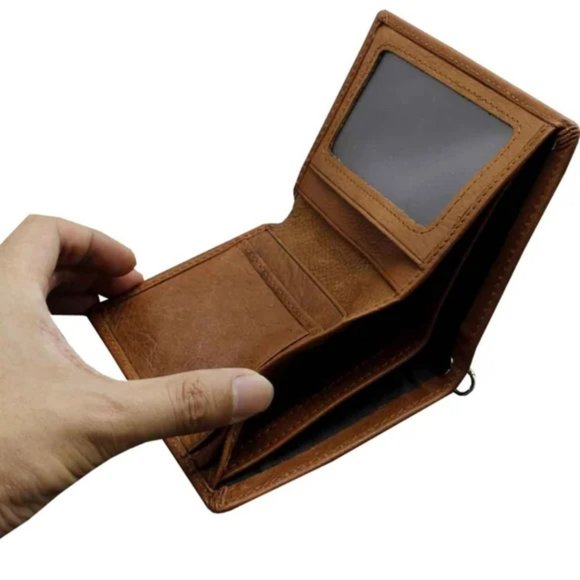 New Men's wallet Biker Trucker Leather Wallet SCORPION - Picture 2 of 7